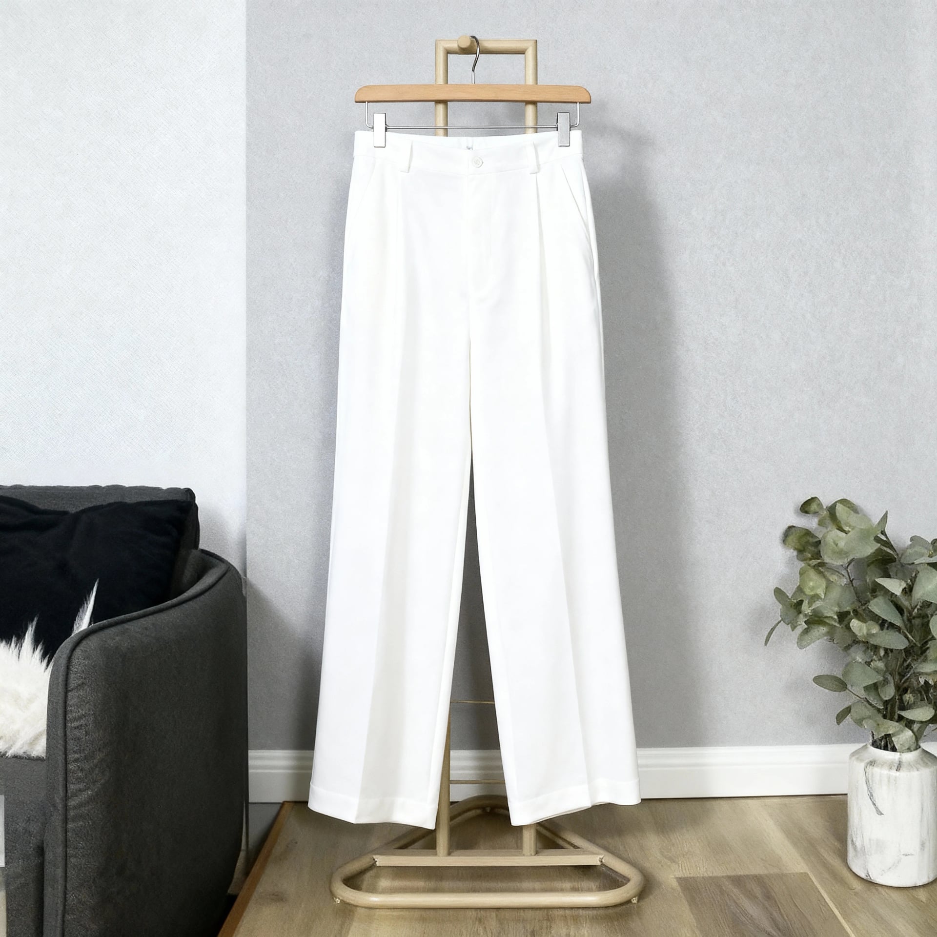 Luxury Korean Pants For Men In White